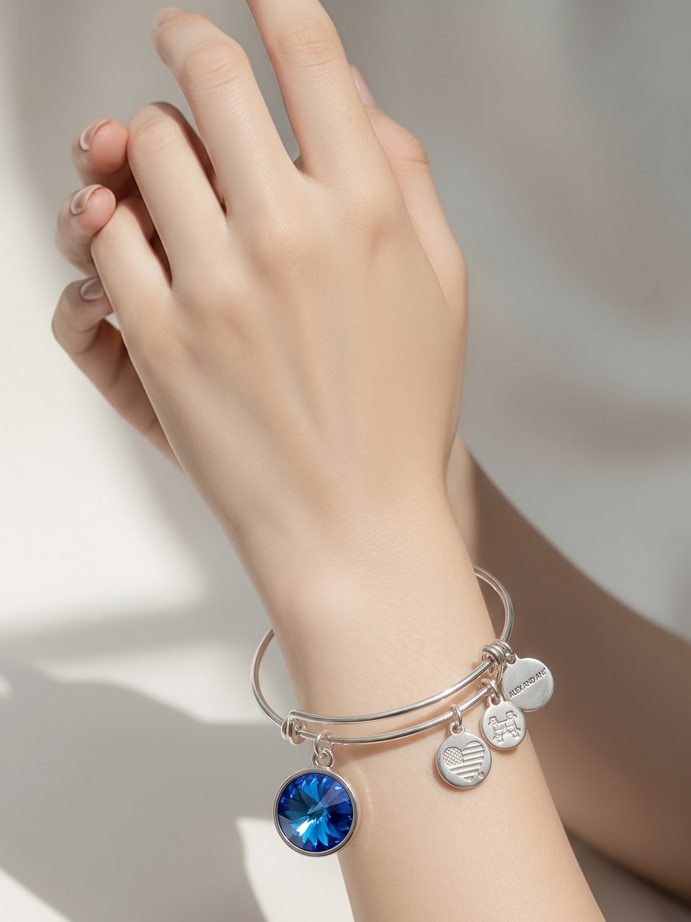 Alex & Ani September birthstone expandable bracelet
